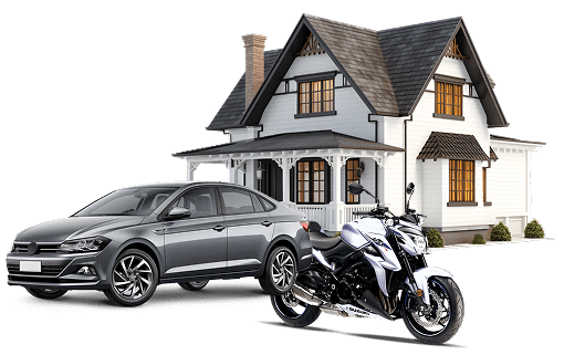 casa, carro e moto