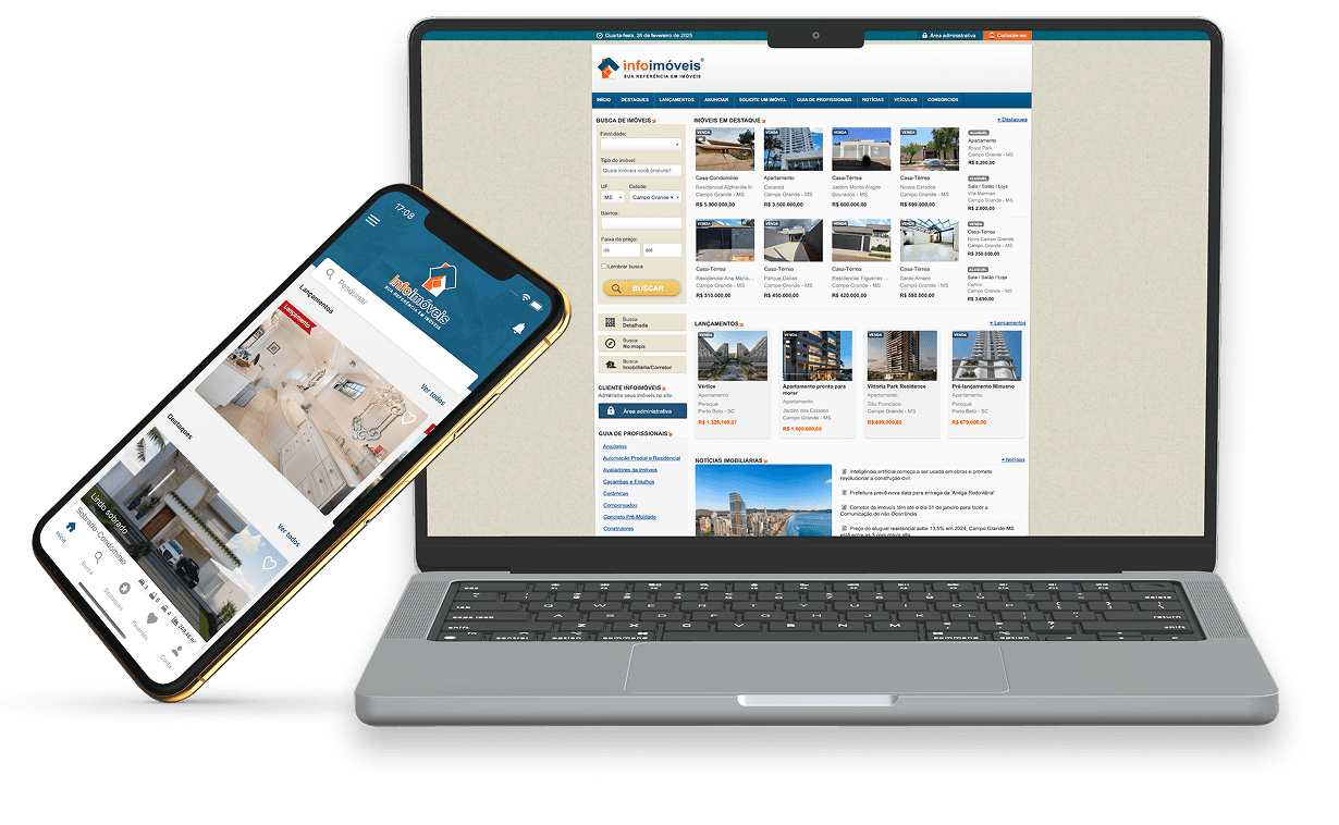 Sistema web e mobile InfoImóveis